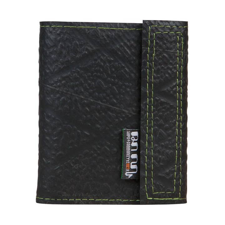 Reiga Velcro Recycled Rubber Vegan Wallet for wholesale by paguroupcycle