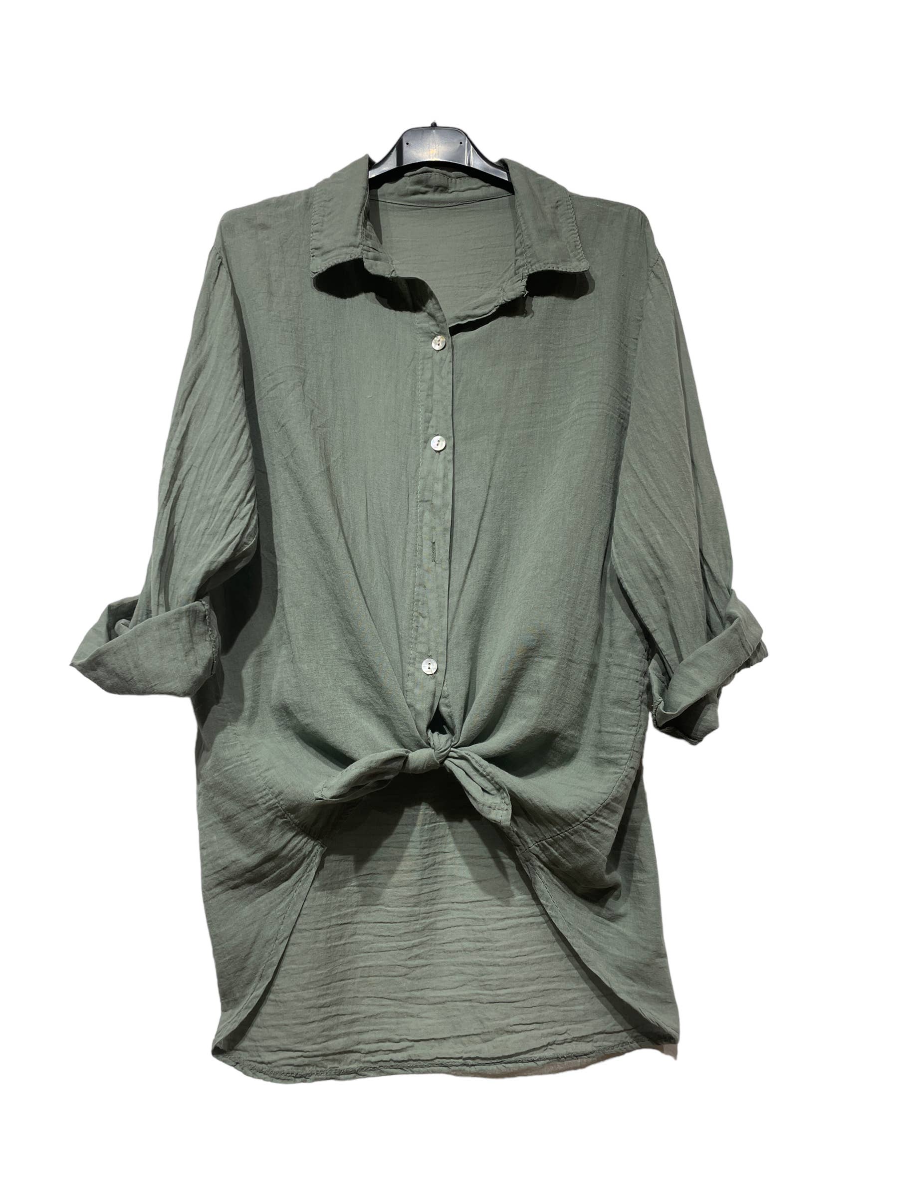 LINEN & COTTON HOUSE – wholesale Tröja med knappar – Dam – BUNDEN BOMULLSSKJORTA 42602 32