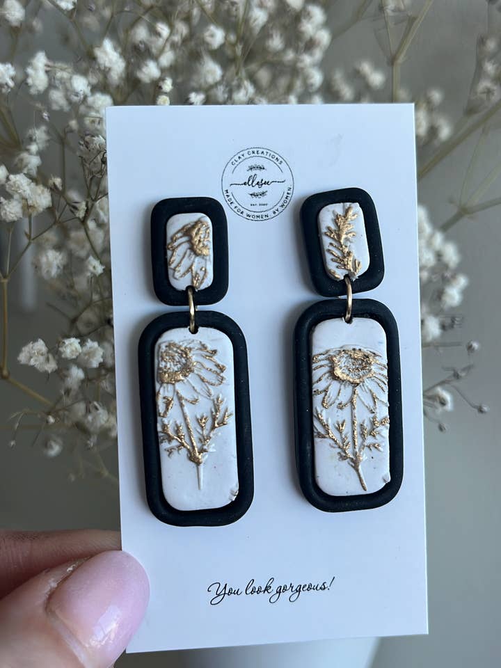 Sarah Sunflower Dangles for wholesale by ElleseeWomen