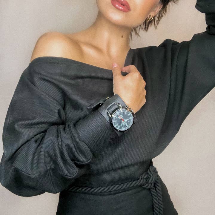 Charlie Leather - Wholesale Wrist Watch - Women's - Charlie Cuff Watch0