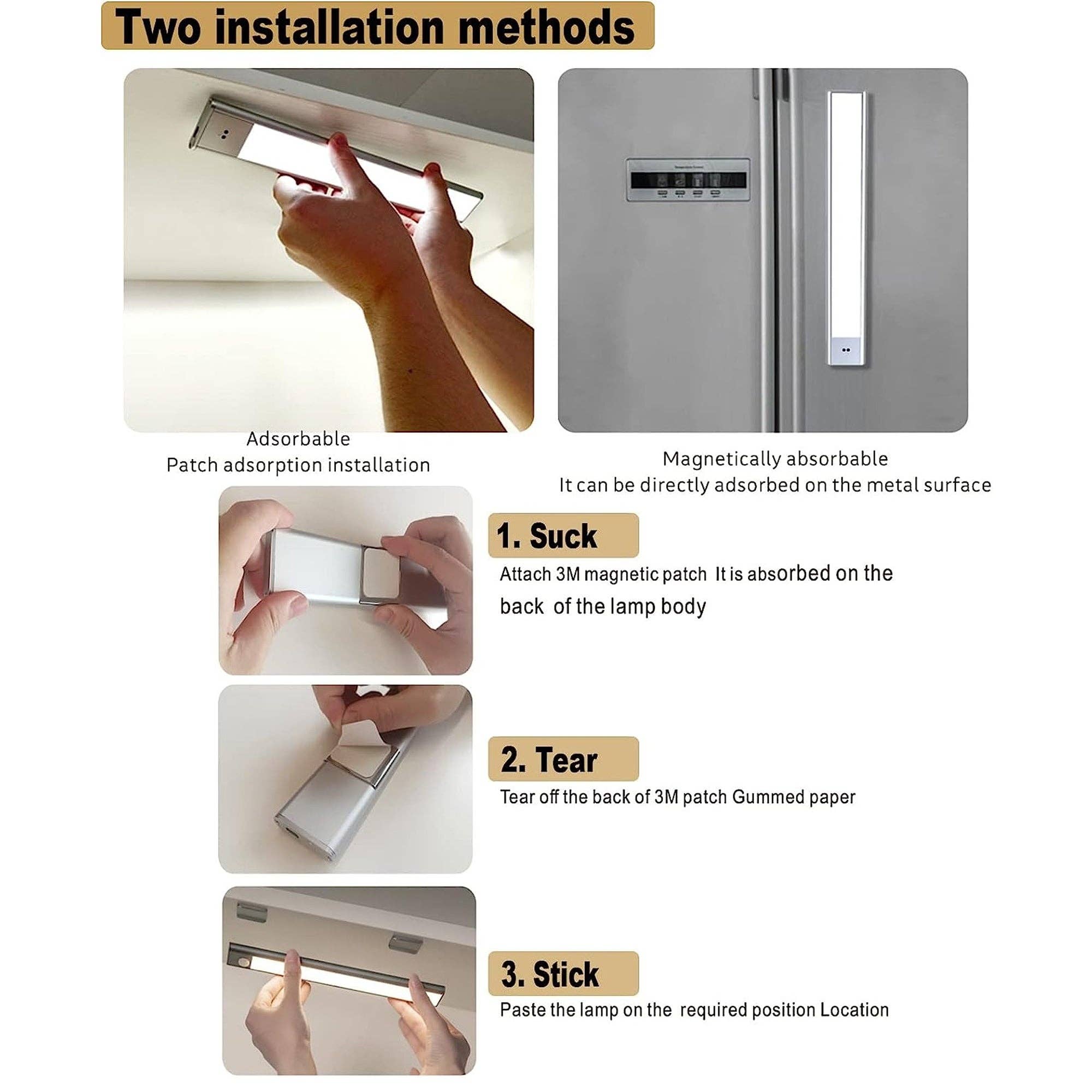 Vigor Path – wholesale Glödlampa/Puck – Trådlampa med rörelsesensor och LED - 3 färglägen: varm, neutral, kall - 20 cm (vit)1