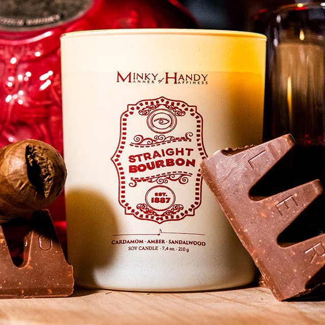 Bougie en soja Cardamome Ambre Bois de santal – Bourbon pur pour la vente par MINKY HANDY