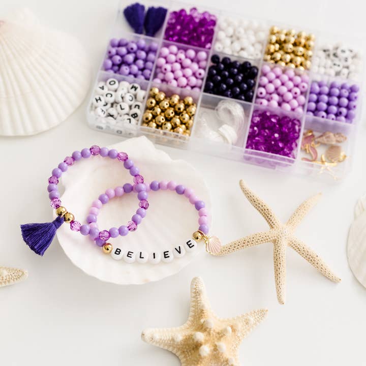 Stacked Sweetly - Wholesale DIY Jewelry - Kids - Mermaid At Heart DIY Stretchy Bracelet Craft Kit1