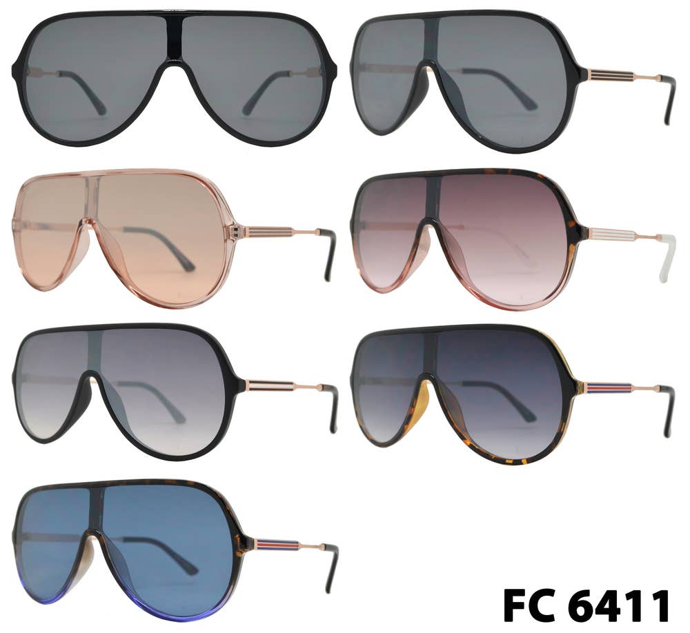 Dynasol Eyewear – Engroshandel Solbriller - Dame – Flad linse i ét stykke Shield Flat Top plast solbriller7