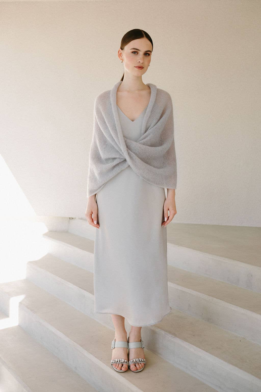 WOOL HOUSE - Wholesale Wrap - Women's - Luxurious Bridal Wrap Shawl / MAGNOLIA23