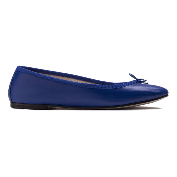 NICOLE Blue Nappa Ballerina for wholesale by Spelta Milano