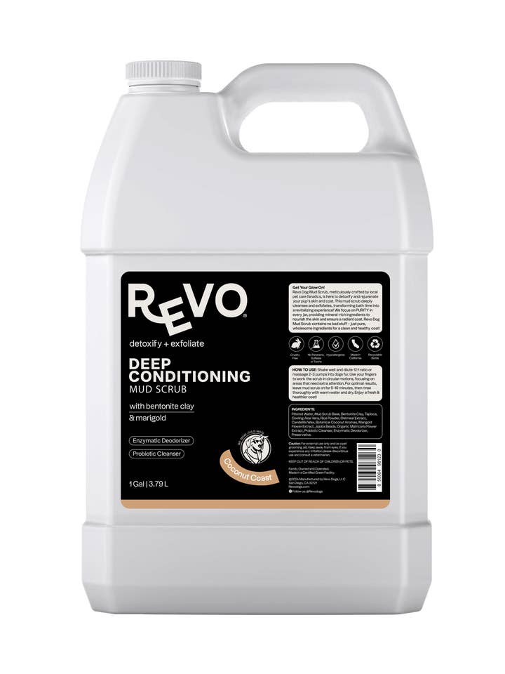Deep Conditioning Mud Scrub - Coconut Coast - 1 Gallon for wholesale by REVO Dogs