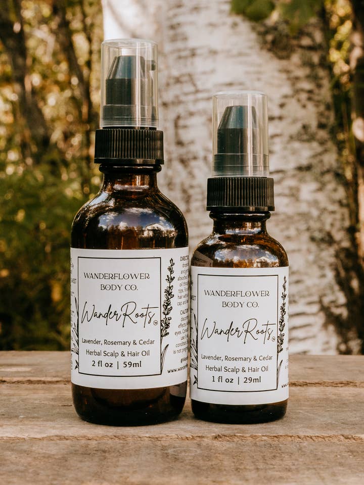 Alaska Horsetail, Nettle & Botanical Hair & Scalp Oil for wholesale by Wanderflower Body Co.