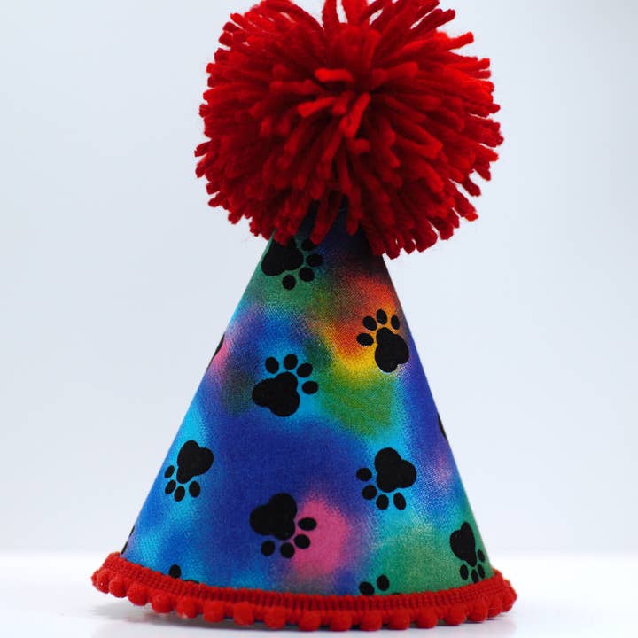 Pup Party Hats - Wholesale Party Hat/Crown - Watercolor Paws Party Hat
