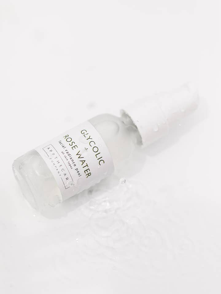 Glycolic + Rose Water Facial Radiance Peel for wholesale by Apothecary Co.