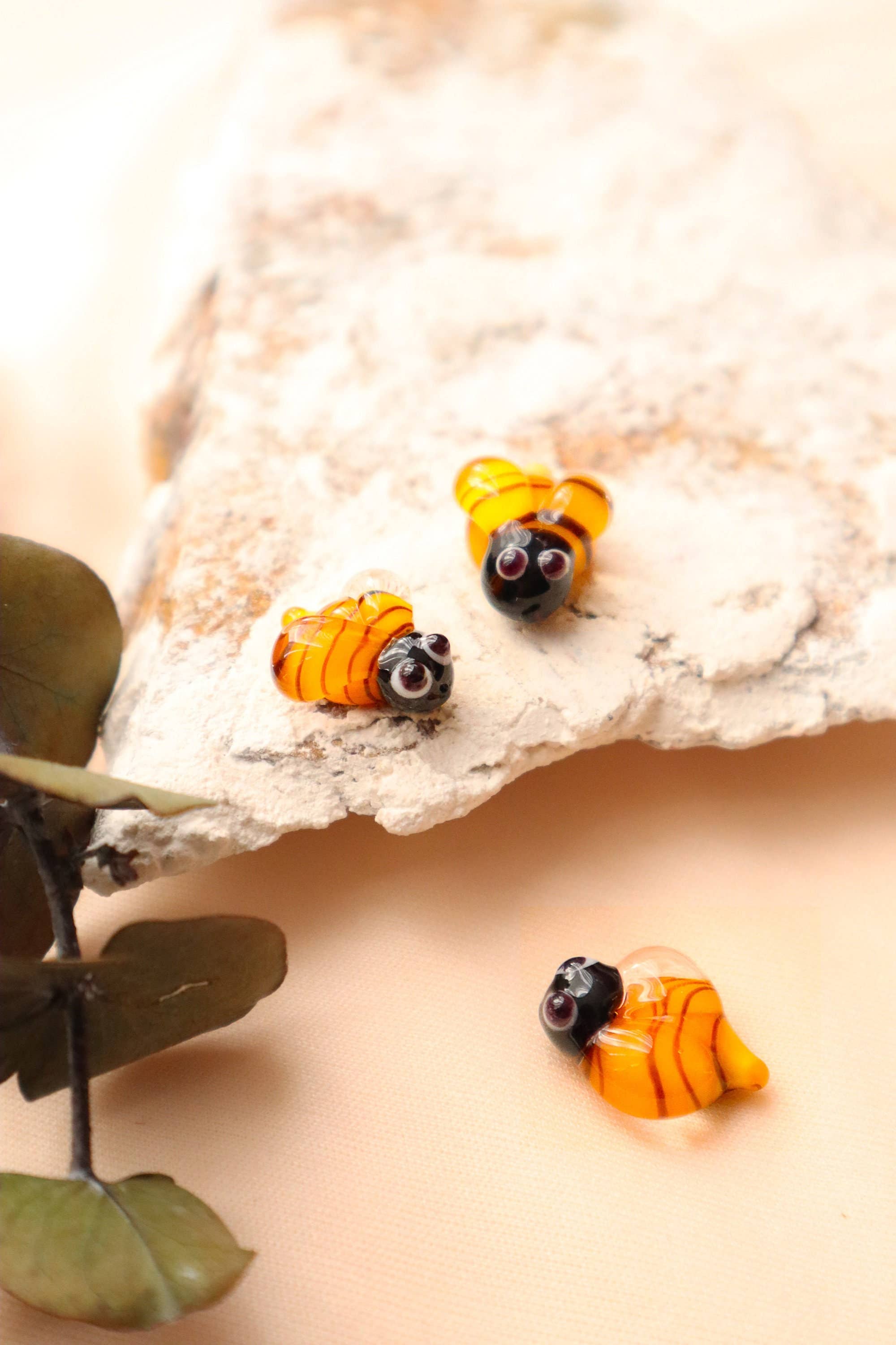 Wholesale Murano Glass Bee Bead, Hand blown DIY bracelet supplies