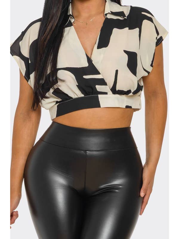 Black MODERN MUSE ABSTRACT CROP for wholesale on Faire4