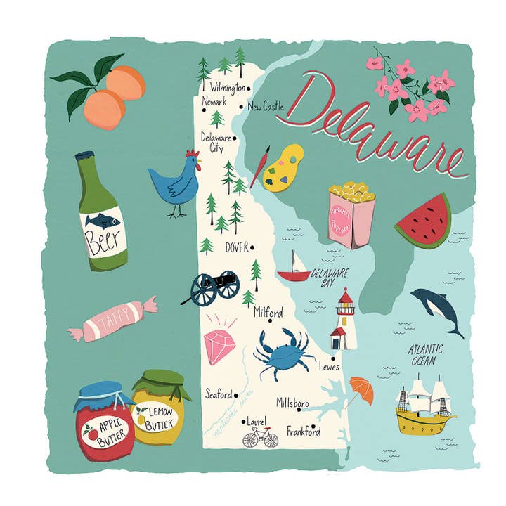 Thirstystone Delaware Home Absorbent Stone Coaster 4pk for wholesale by CounterArt/Highland Home/Thirstystone/CoasterStone