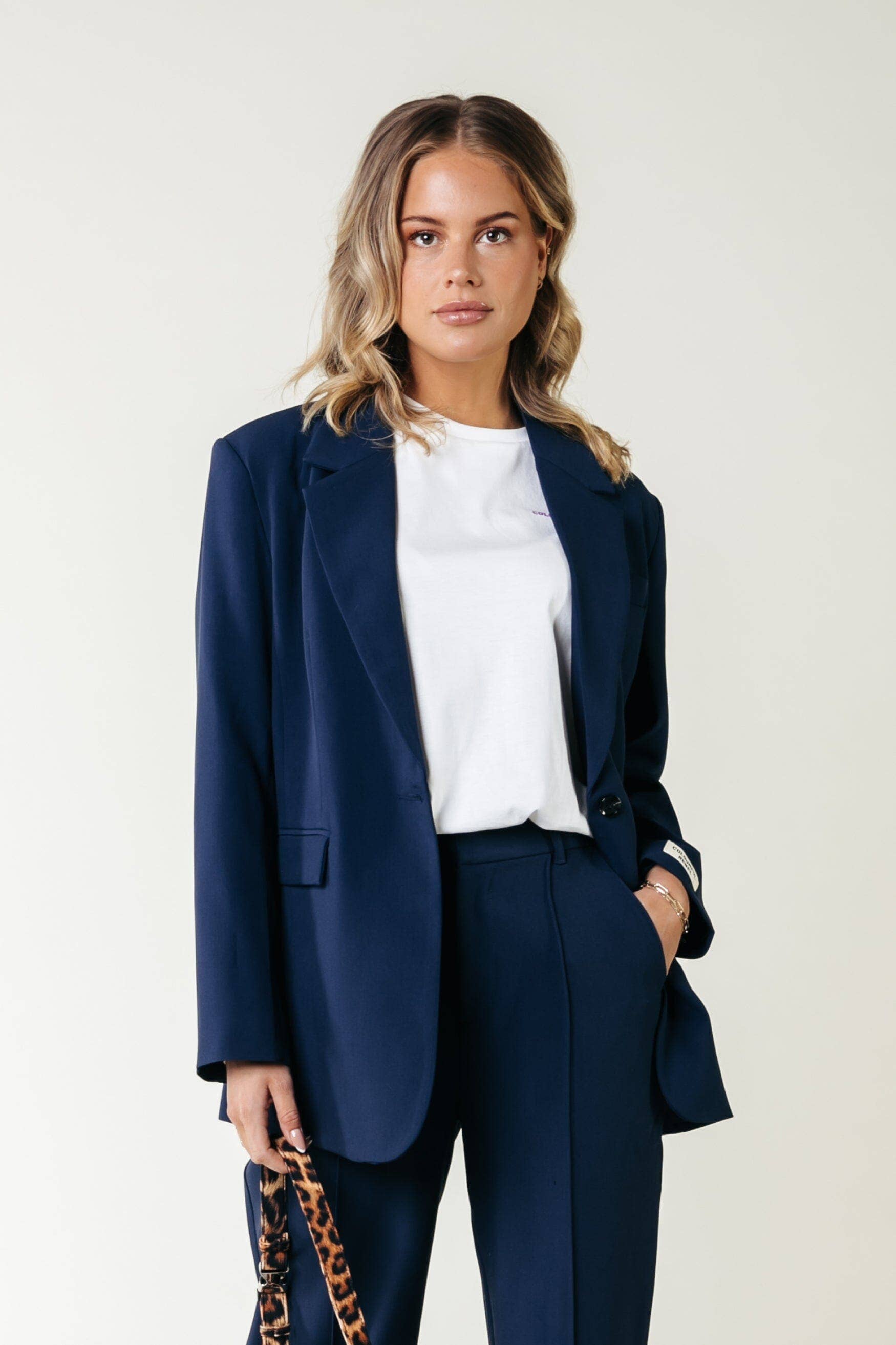 Jesra Racer Logo Blazer | Dark Navy for wholesale on Faire1