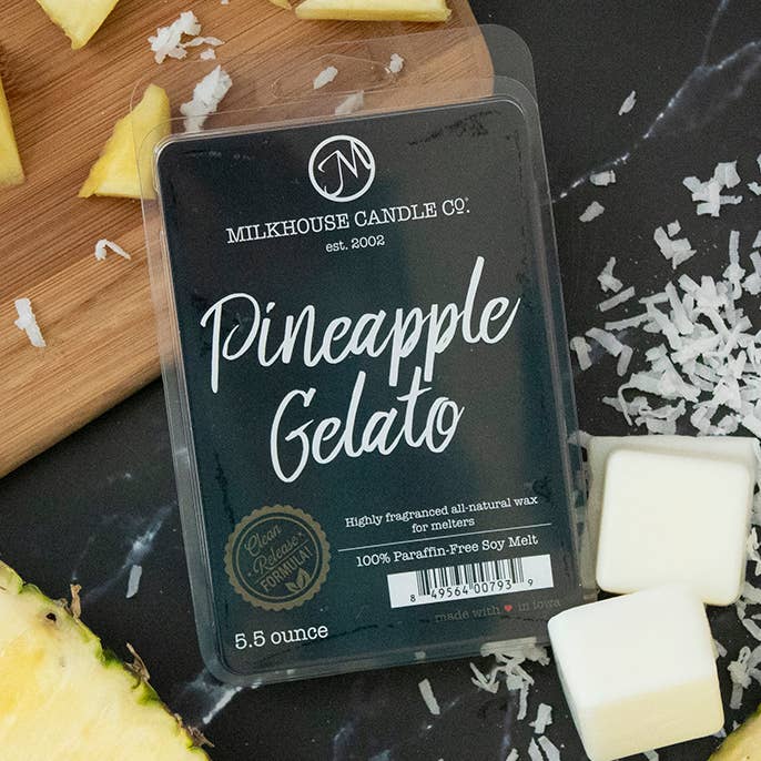 Milkhouse Candle Company - Wholesale Wax Melt - 5.5 oz Wax Melts: Pineapple Gelato1
