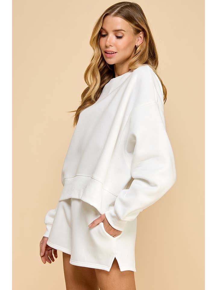 TCEC - Wholesale Sweatshirt - Women's - CT7976-Dropped Shoulder Sweatshirt