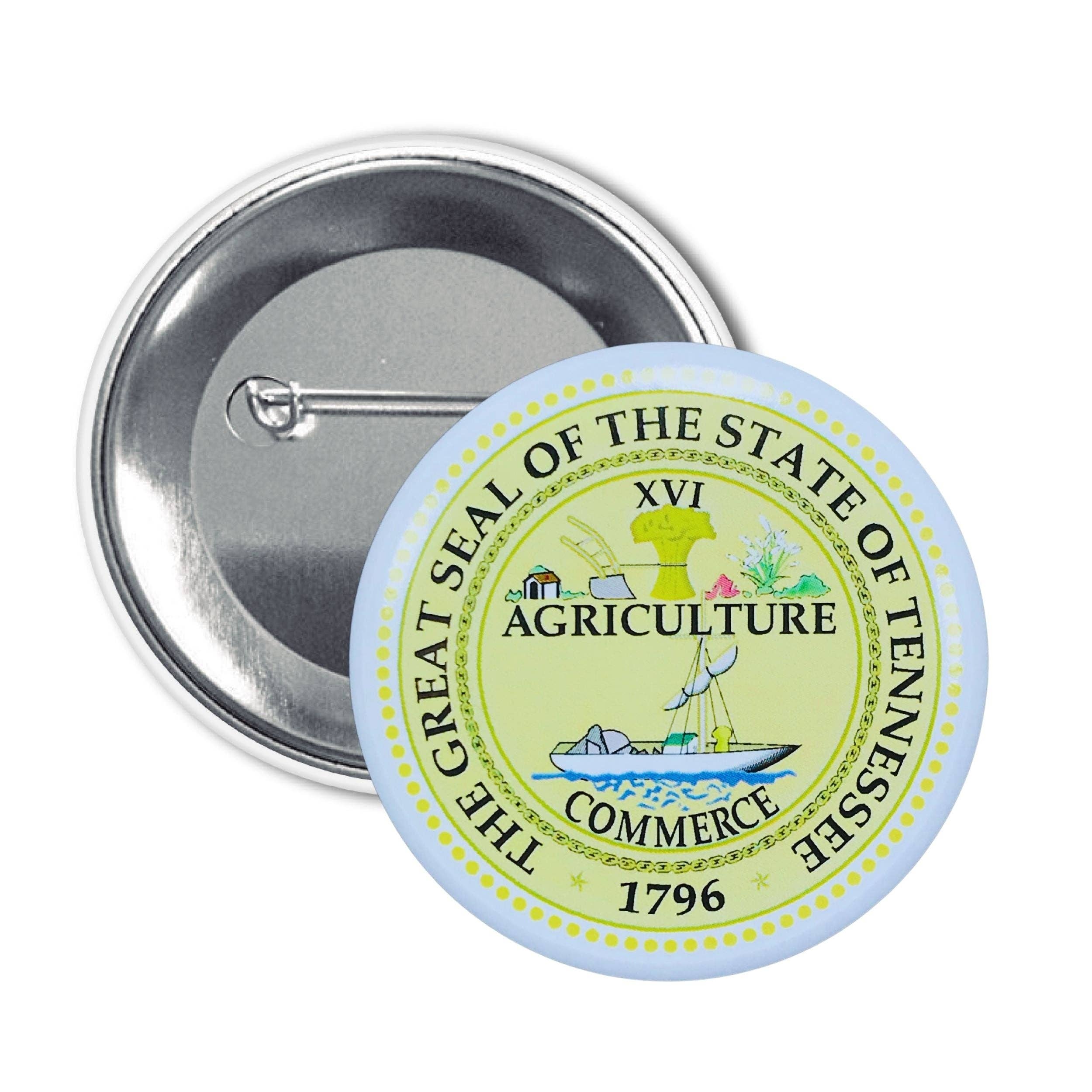 Worldwide Souvenirs – Großhandel Anstecker/Button – Runder Knopf - Staatssiegel Tennessee - USA0
