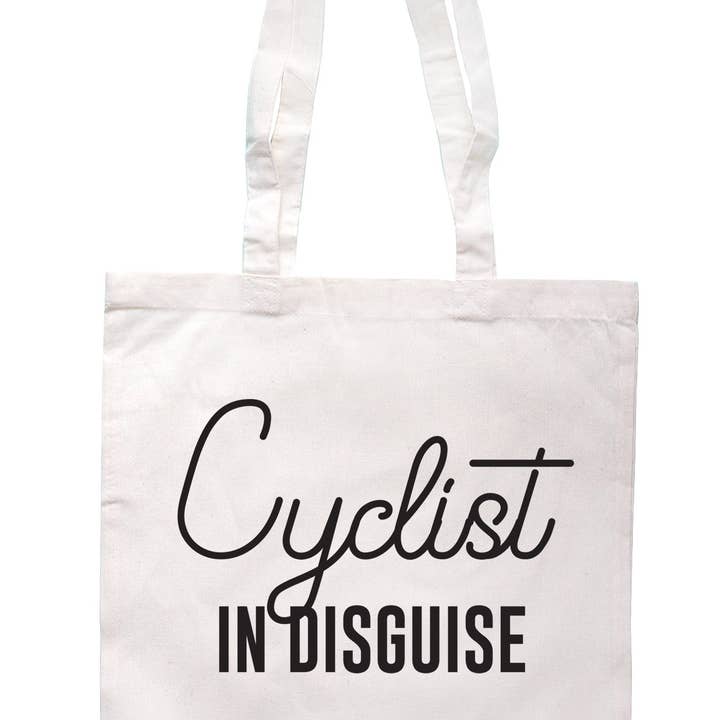 Illustrated Identity – wholesale Tote bag – Unisex – Cyclist In Disguise Tote Bag S0063