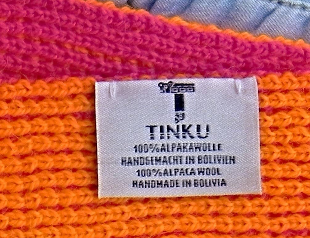 TINKU - Celebrating Bolivian Heritage - Vendita all'ingrosso Stola - Donna - Sciarpa bifacciale 100% BABY ALPACA (YANANTIN) dalla Bolivia 2