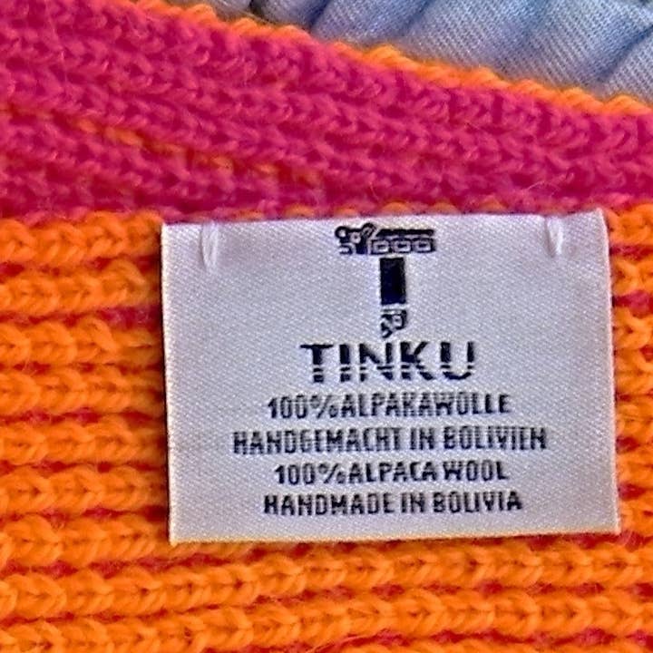 TINKU - Celebrating Bolivian Heritage - Vendita all'ingrosso Stola - Donna - Sciarpa bifacciale 100% BABY ALPACA (YANANTIN) dalla Bolivia 2