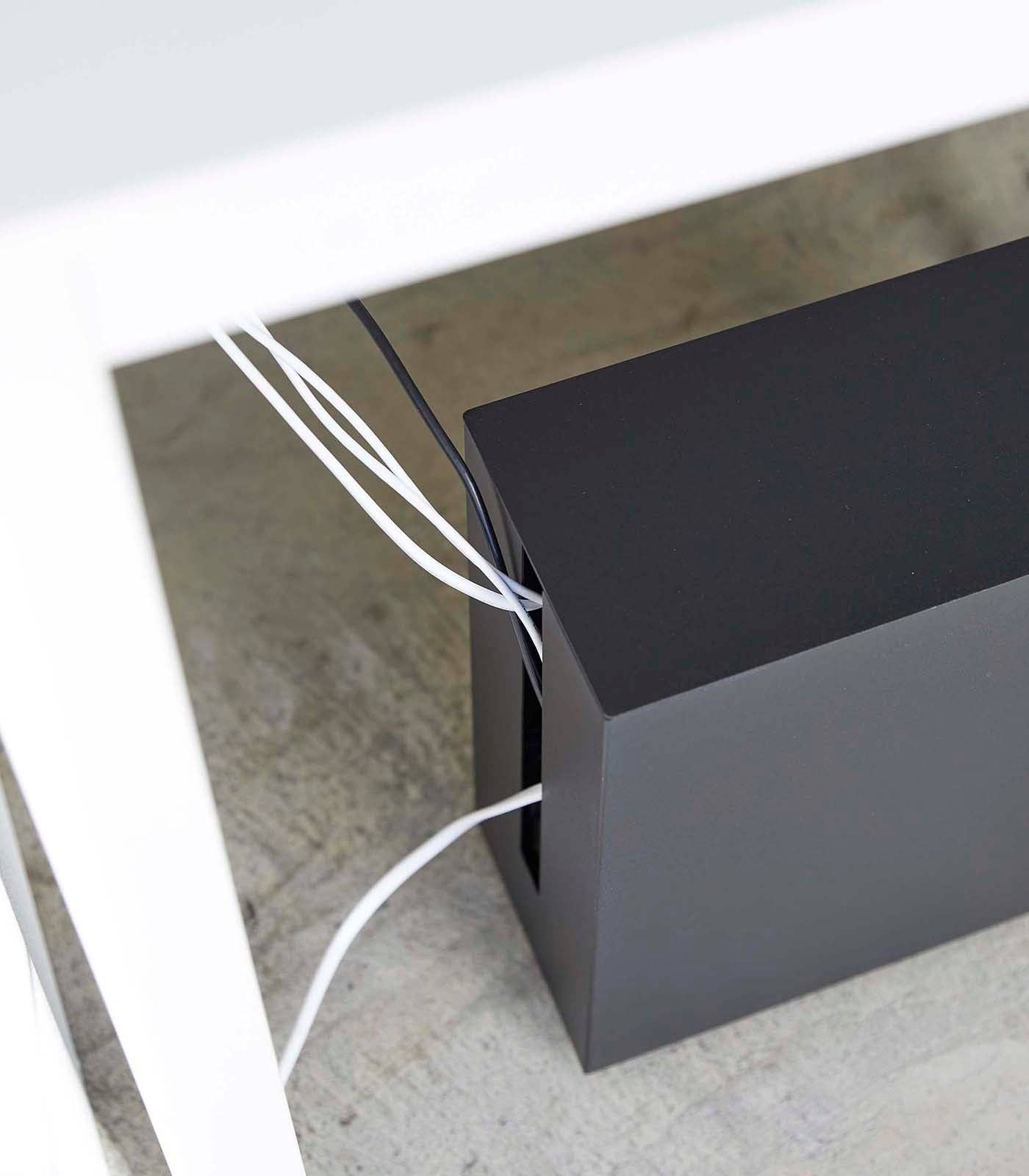 Yamazaki Home - Wholesale Desk Organizer - Tower Rolling Cable Management Rack - Steel4