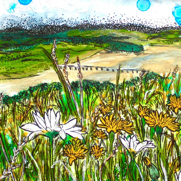 Cartão Arnside no Verão por atacado de Hannah Robinson Illustrations