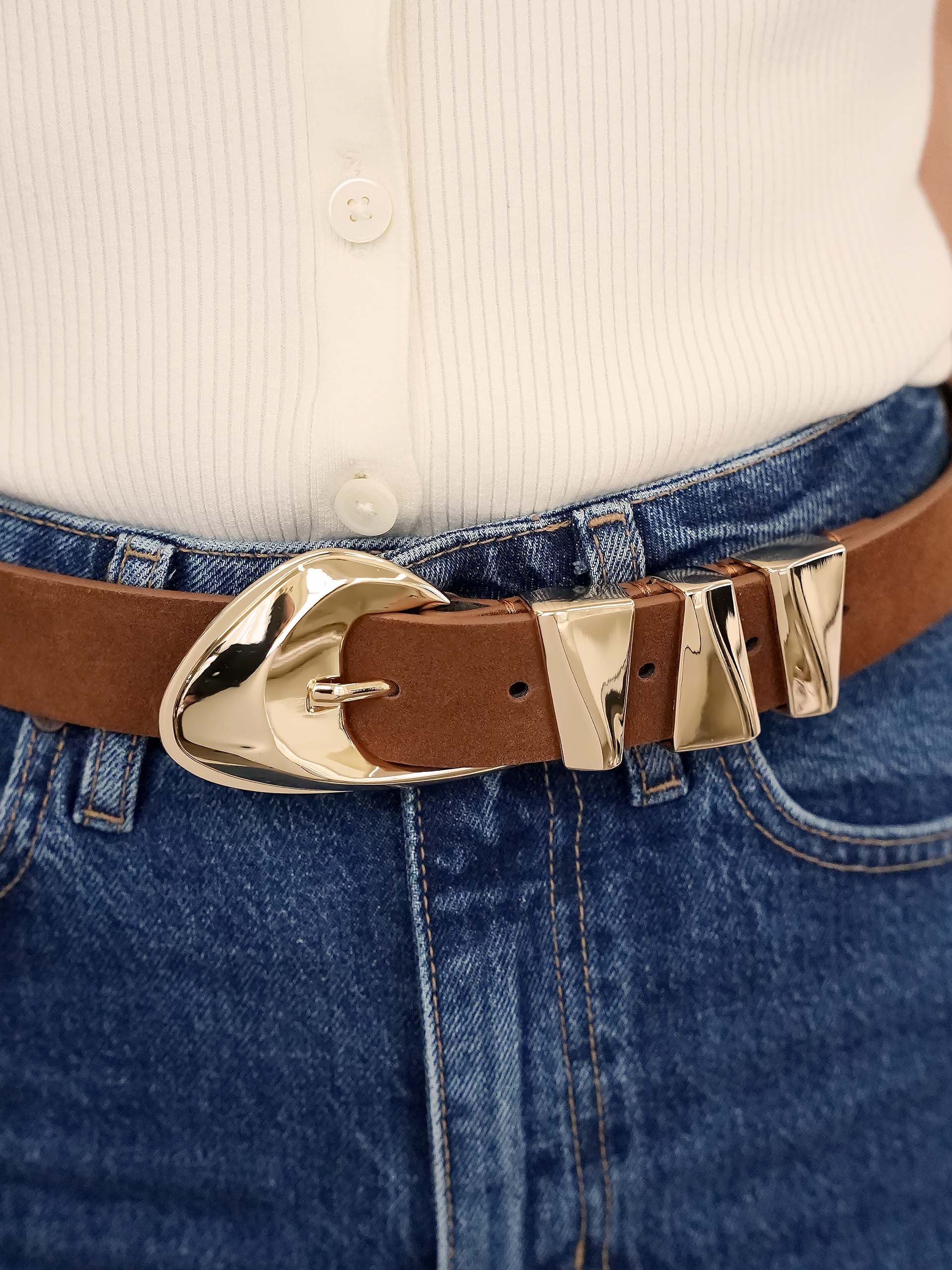 Ettika - Wholesale Belt - Women's - Modern Western Belt in Mocha3