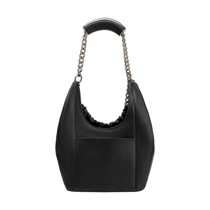 Melie Bianco - Wholesale Shoulder Bag - Women's - Kinsley Black Recycled Vegan Shoulder Bag