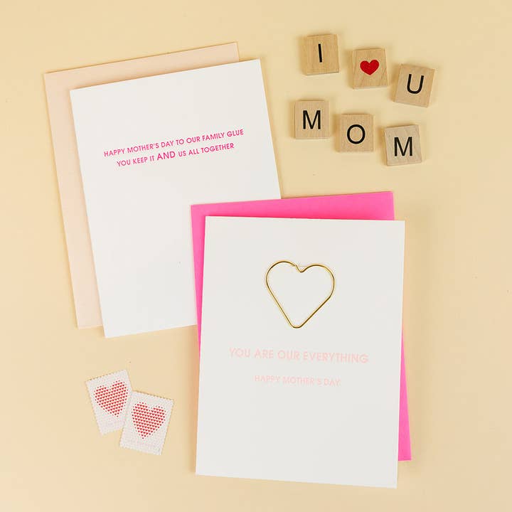 Chez Gagné - Wholesale Mother's Day Card - You Are Our Everything - Mother's Day - Heart Paperclip Card3