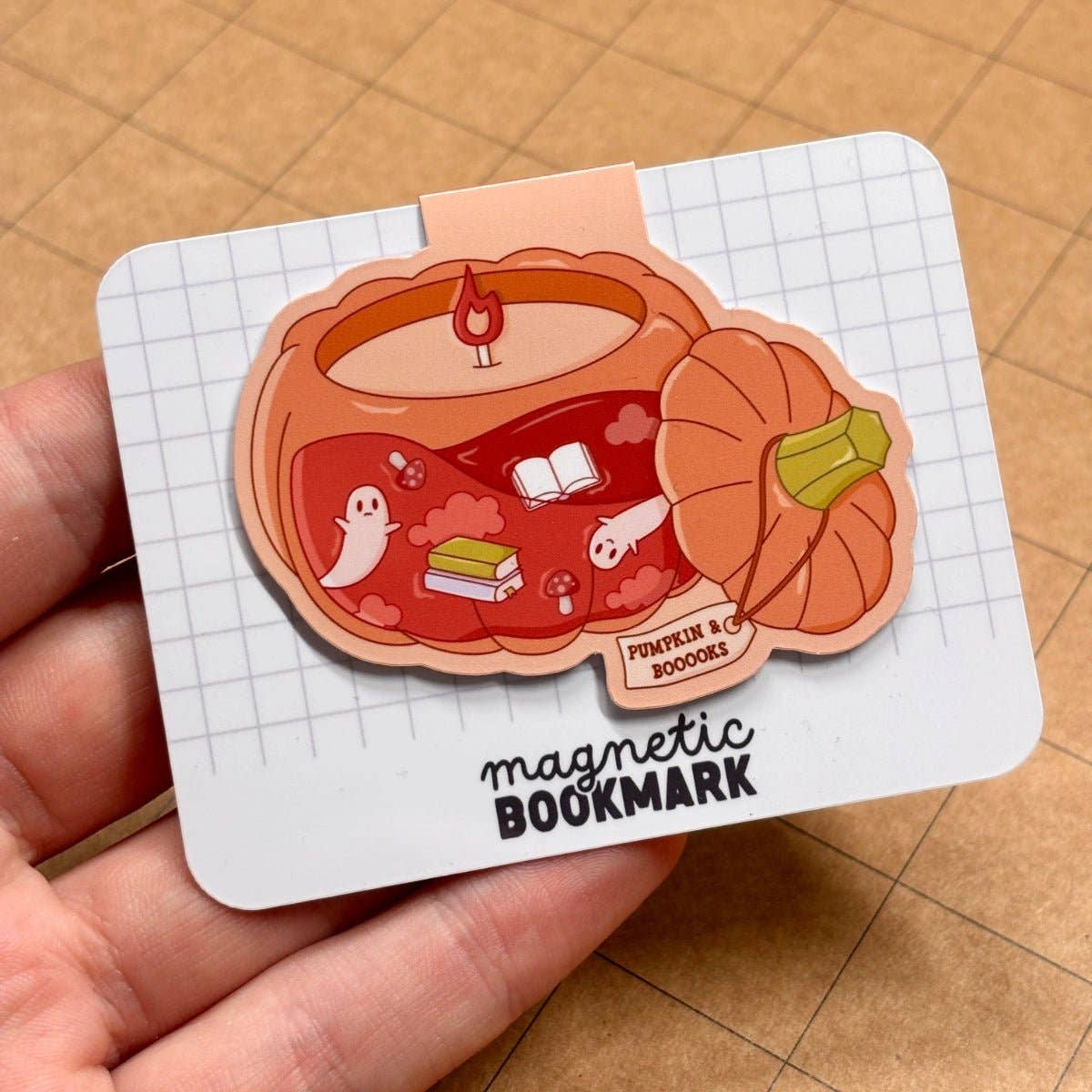 Stickiply - Wholesale Bookmark - Pumpkin & Books | Magnetic Bookmark6