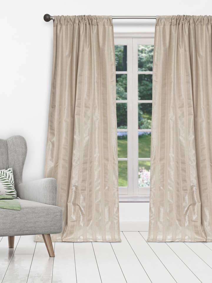 Stripe Thermal Rod Pocket Curtains for Living Room, Bedroom for wholesale by Duck River