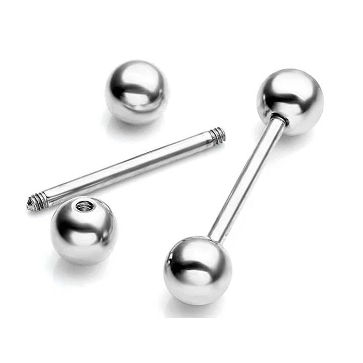 Bodytrend - Wholesale Gauge/Plug Earrings - TITANIUM - STRAIGHT BARBELL , INDUSTRIAL BARBELL 16G(1.2MM)2
