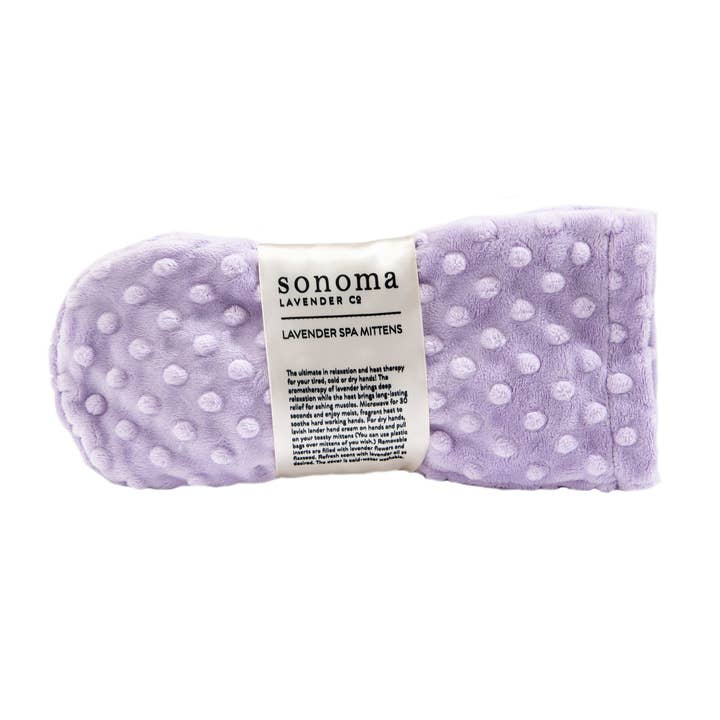 Sonoma Lavender - Wholesale Moisturizing Gloves - Spa Mittens - Lavender Dot