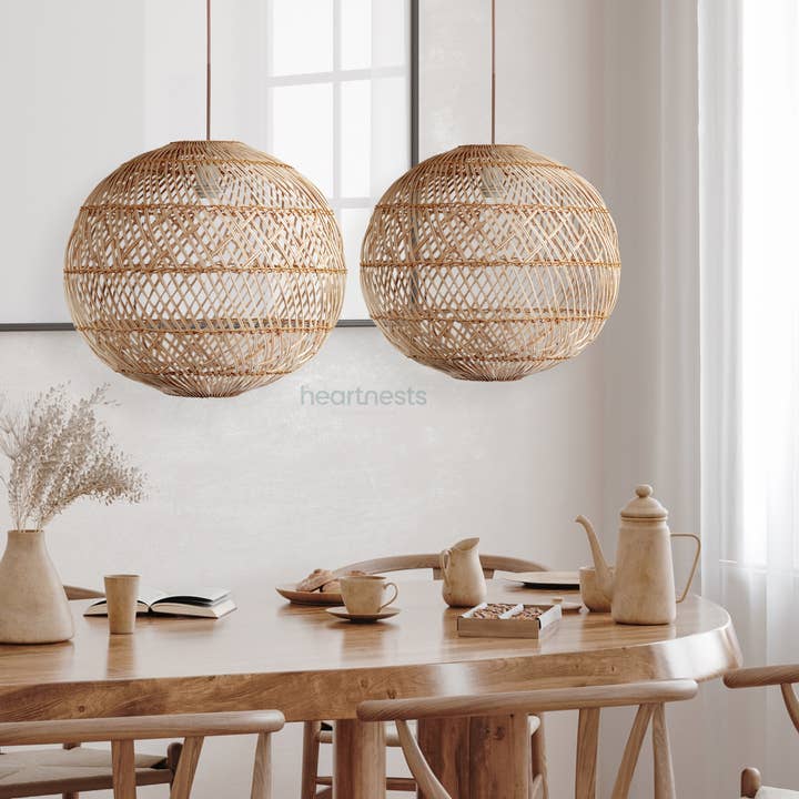 heartnests - Wholesale Chandelier/hanging light - Ballia Handmade Rattan Pendant Light