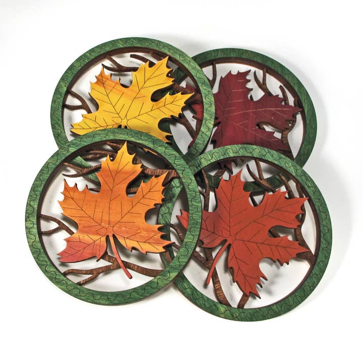 Layered Ornament - Maple Leaf for wholesale by Made and Assembled