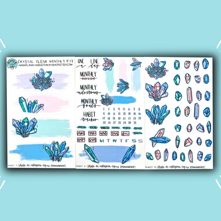 Crystal Clear Monthly Kit for wholesale by Planning With Kay
