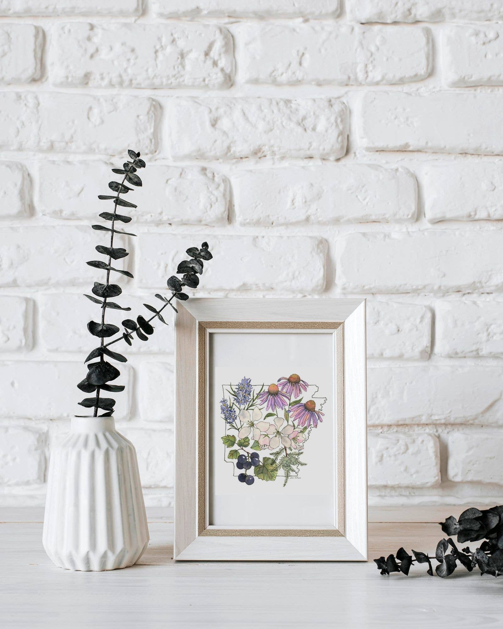 Papermill Creative - Wholesale Stationery/Notecard Set - Arkansas Watercolor Botanicals Notecard3