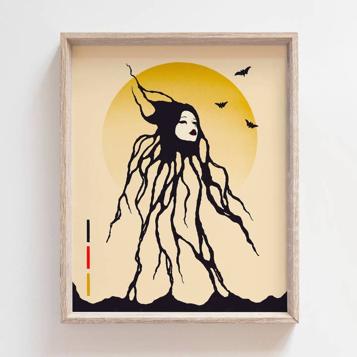 Dysmorphia II – Surreal Rooted Woman Fantasy Art Print for wholesale by Maile Lani Art + Illustration