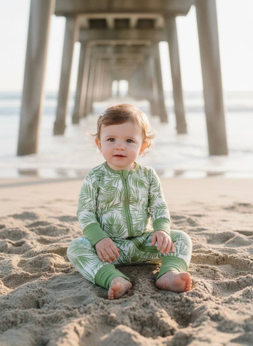 Shae & Palmer - Wholesale Bodysuit (Non-Footed) - Baby - Cali Coastal - Green – Baby Romper1