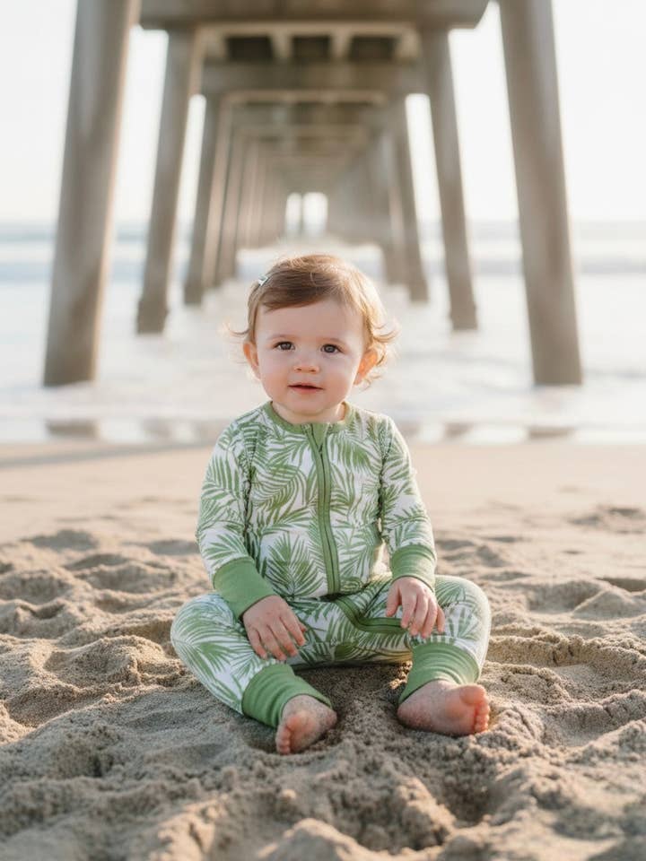 Shae & Palmer - Wholesale Bodysuit (Non-Footed) - Baby - Cali Coastal - Green – Baby Romper1