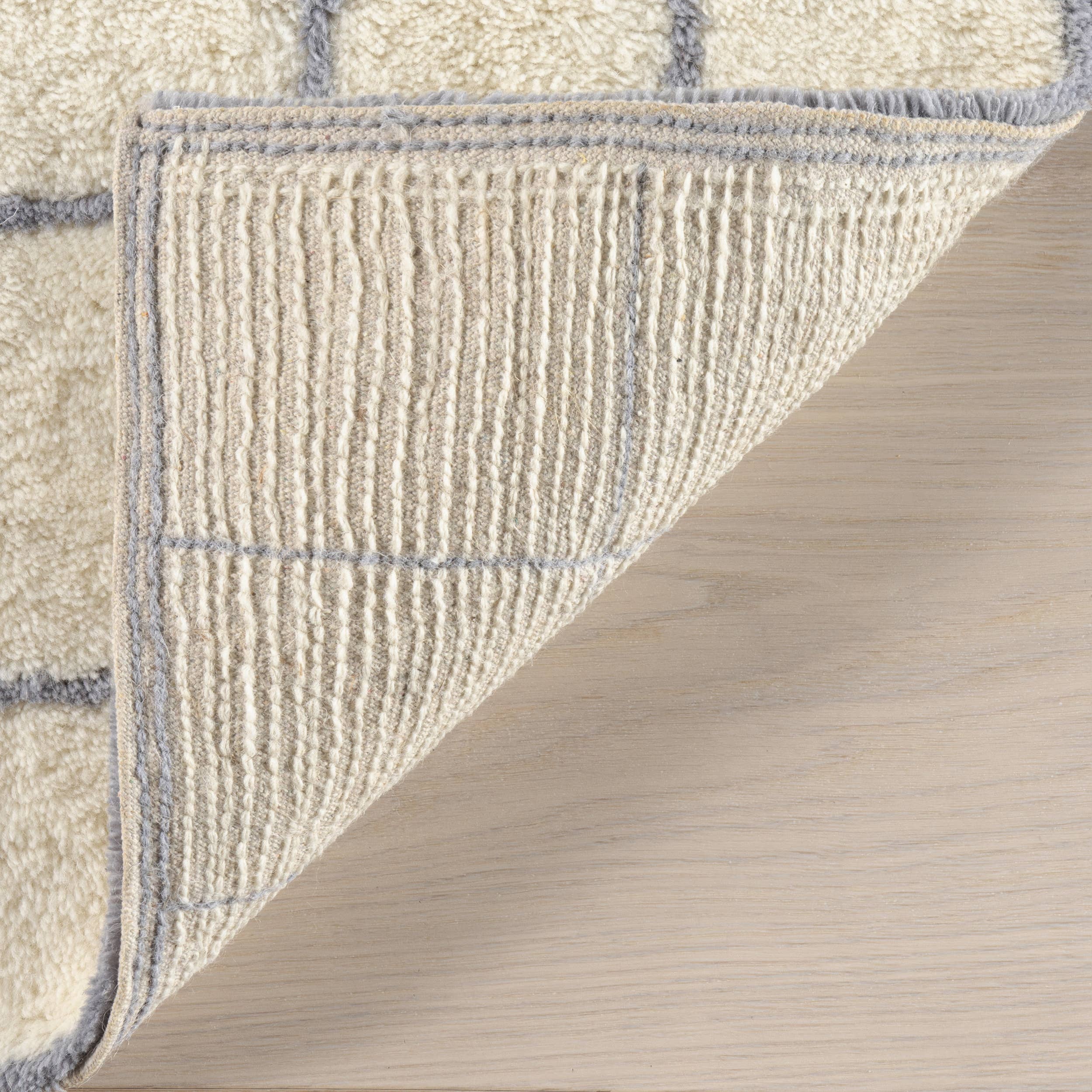 Ivory Frenshe Interiors x Rugs USA Highlands Checked Area Rug for wholesale on Faire6