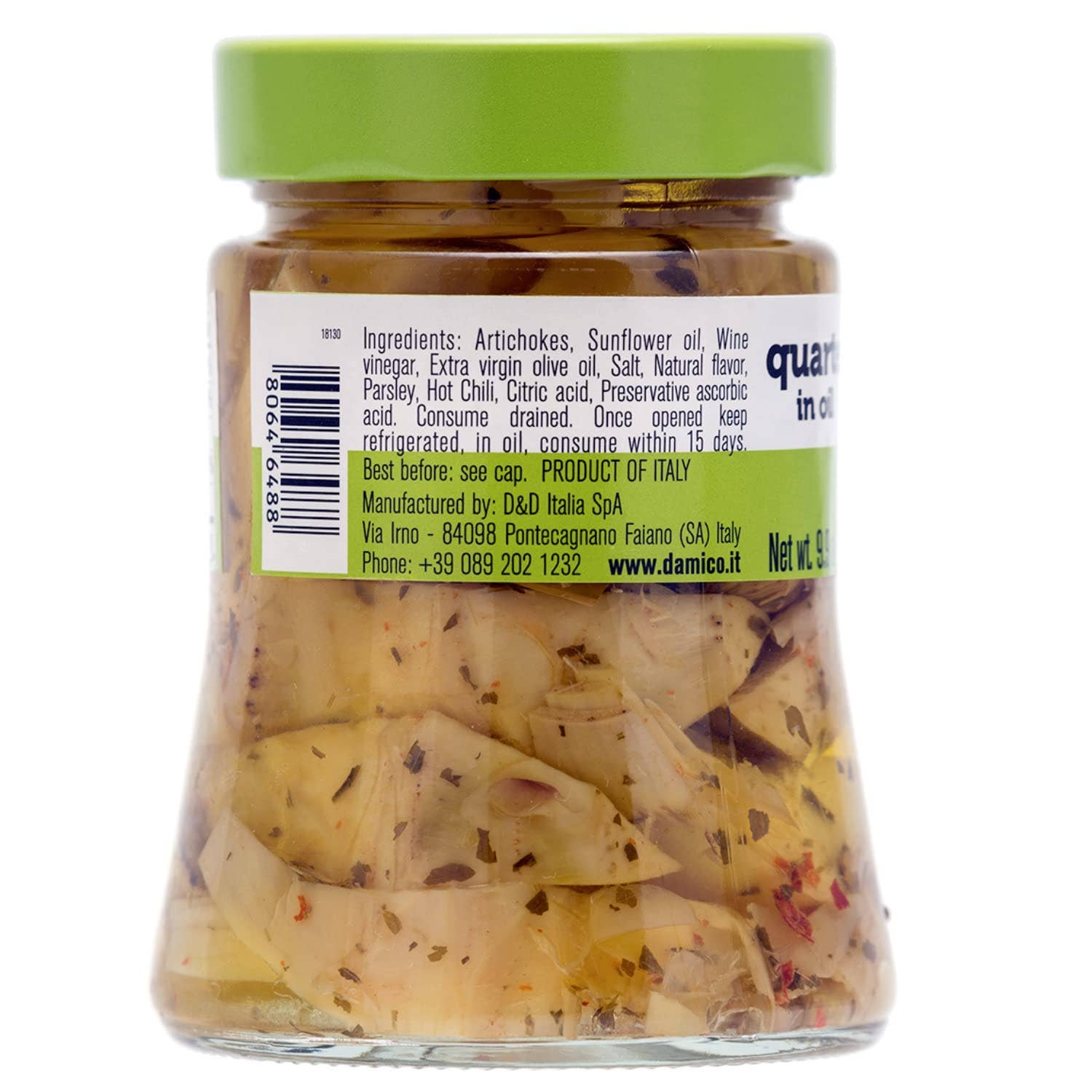 Wholesale Italian Food - Wholesale Pickled Vegetables - Fratelli D'Amico Quartered Artichokes In Oil "Roman Style", 9.9oz (280 g)2