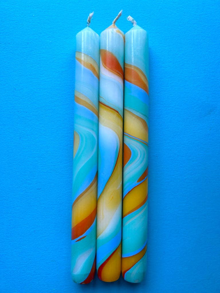 The Colour Emporium - Vente Bougies/bougeoirs coniques - JUPITER - MARBRÉ5