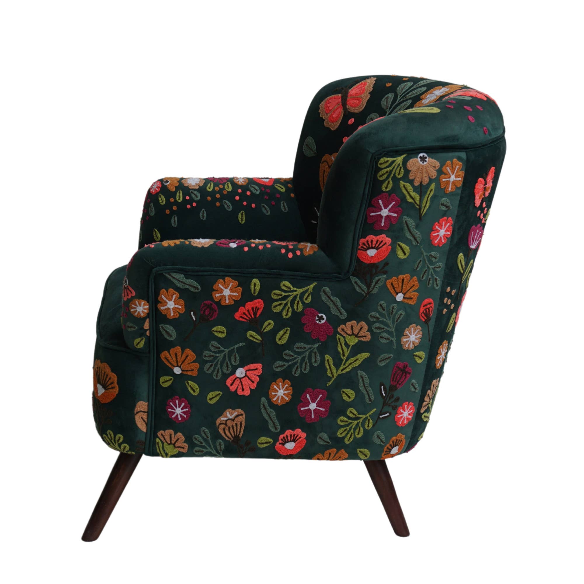LR Home - Vente Chaises - Chaise Brodée Artisanale Bohème Florale2
