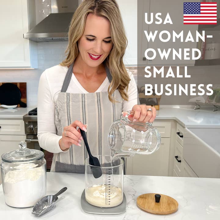 Rowdy Rocket - Wholesale Jar - Sourdough Starter Kit with 50oz Glass Jar, Spatula & More