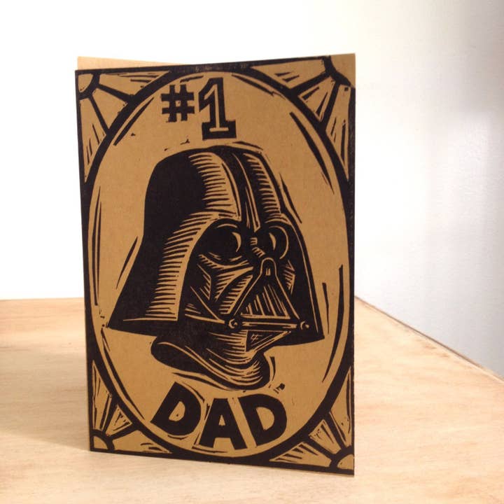 #1 Carte de vœux Dark Vader pour la fête des pères pour la vente par Horse & Hare