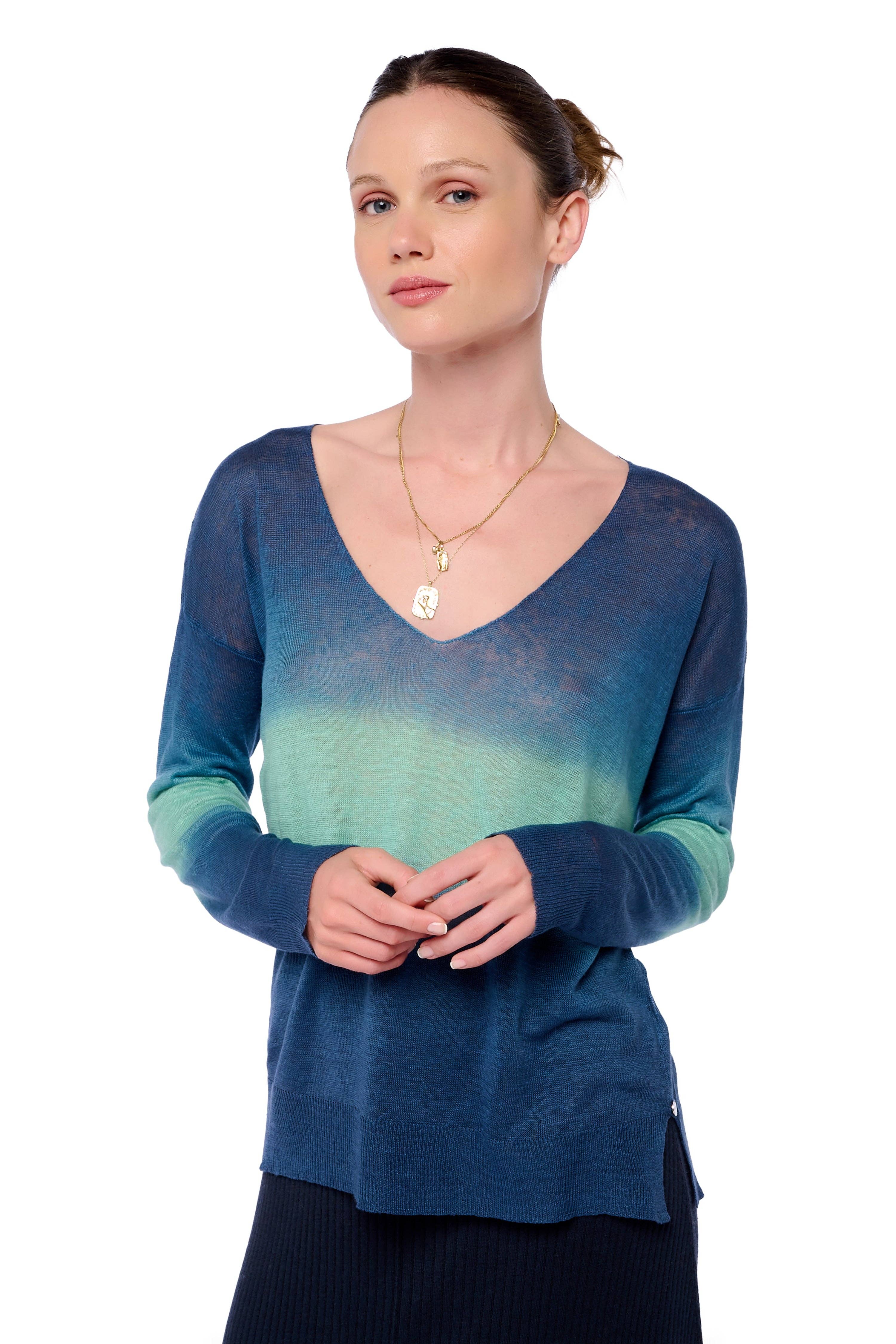 APOIL Cashmere – wholesale Knit top – Women's – SLEET