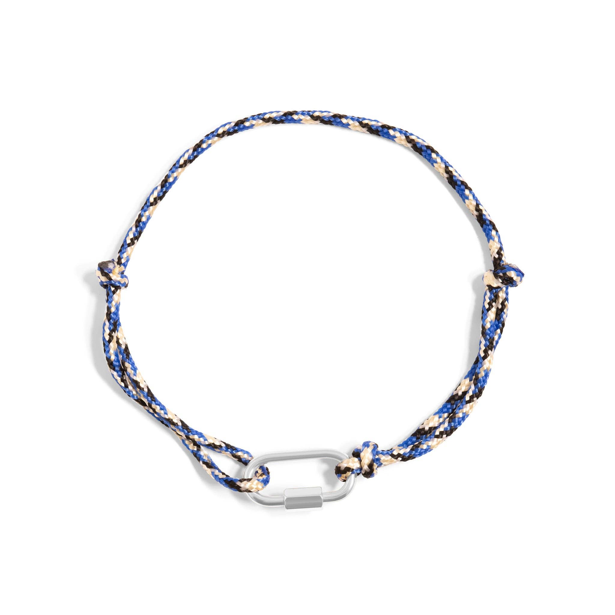 WJW - Wholesale Link & Chain Bracelet - 18K Gold PVD Stainless Steel Navy Rope Carabiner Bracelet2