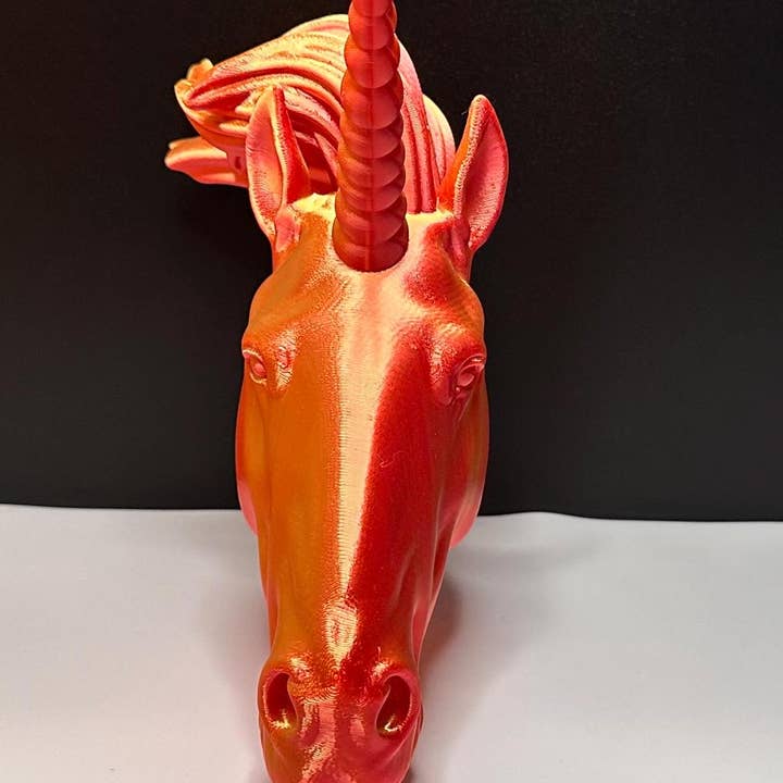 <3 Studio - Vendita all'ingrosso Decorazione da parete 3D - Bambini - Scultura da Parete Testa di Unicorno Fantasiosa per Decorare Incantevolmente la Cameretta dei Bambini