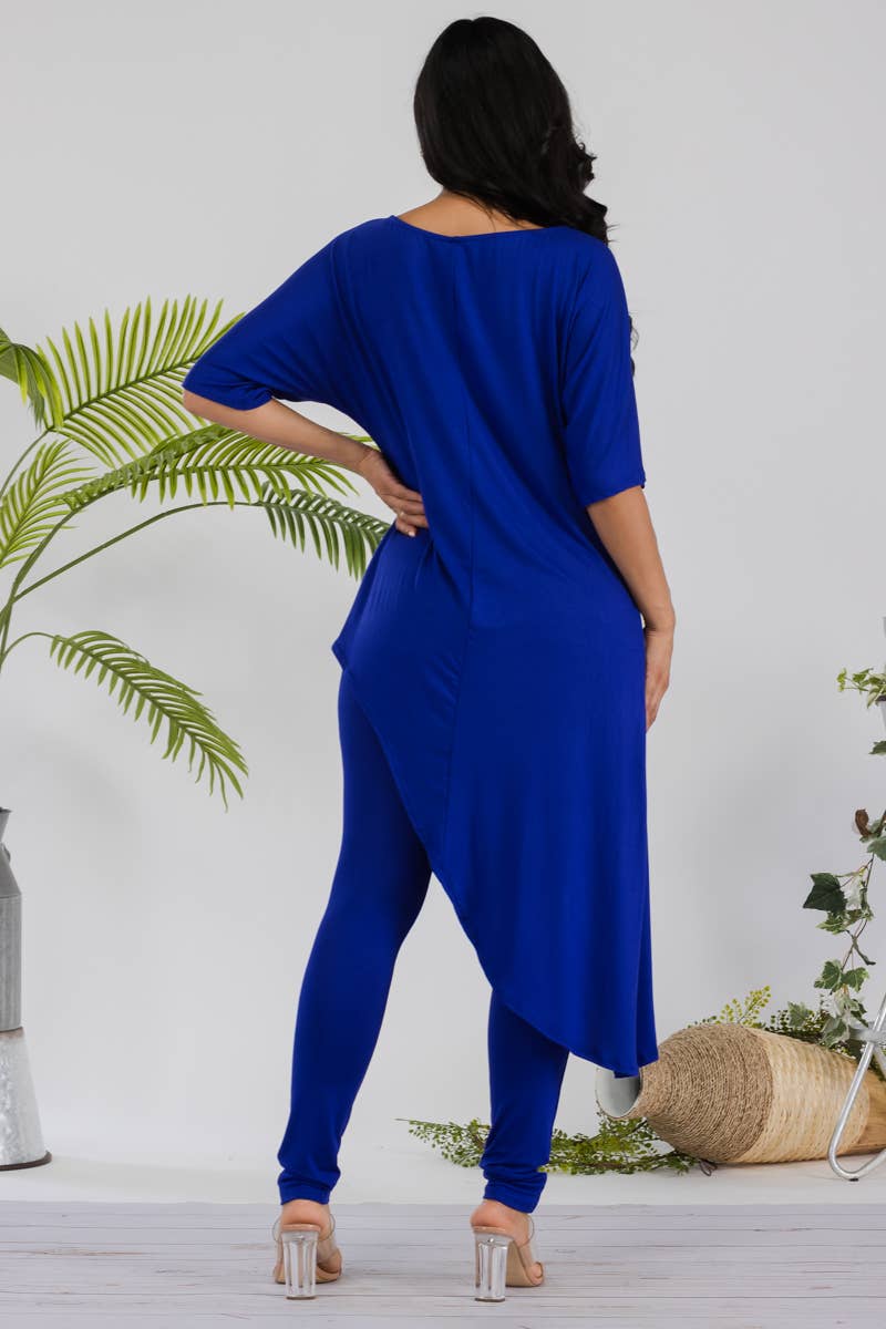 H&H Fashion Inc. - Venta al por mayor Conjuntos de top y pantalón (NO para estar en casa) - Mujer - HH679R-SOLID - Juego de blusa y leggins de 2 piezas4